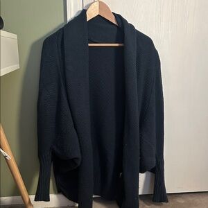 Source Unknown Deep Black Knit Cardigan